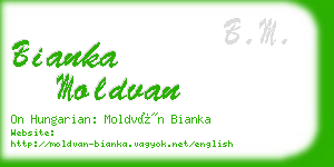 bianka moldvan business card
